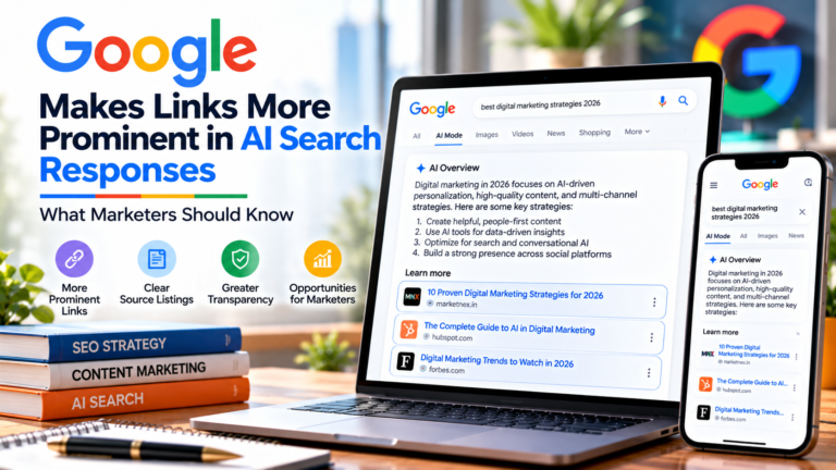 Google Makes Links More Prominent in AI Search Responses: What Marketers Should Know